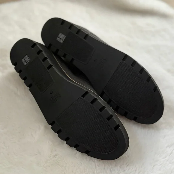 EILEEN FISHER 10 Eddy Knit Platform Oxford Loafers in Graphite Grey • Eddy 2 - Picture 9 of 15